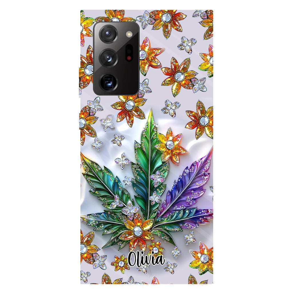 Wunderschönes Blatt - Personalisierte Handyhülle mit Cannabis-Vollbilddruck