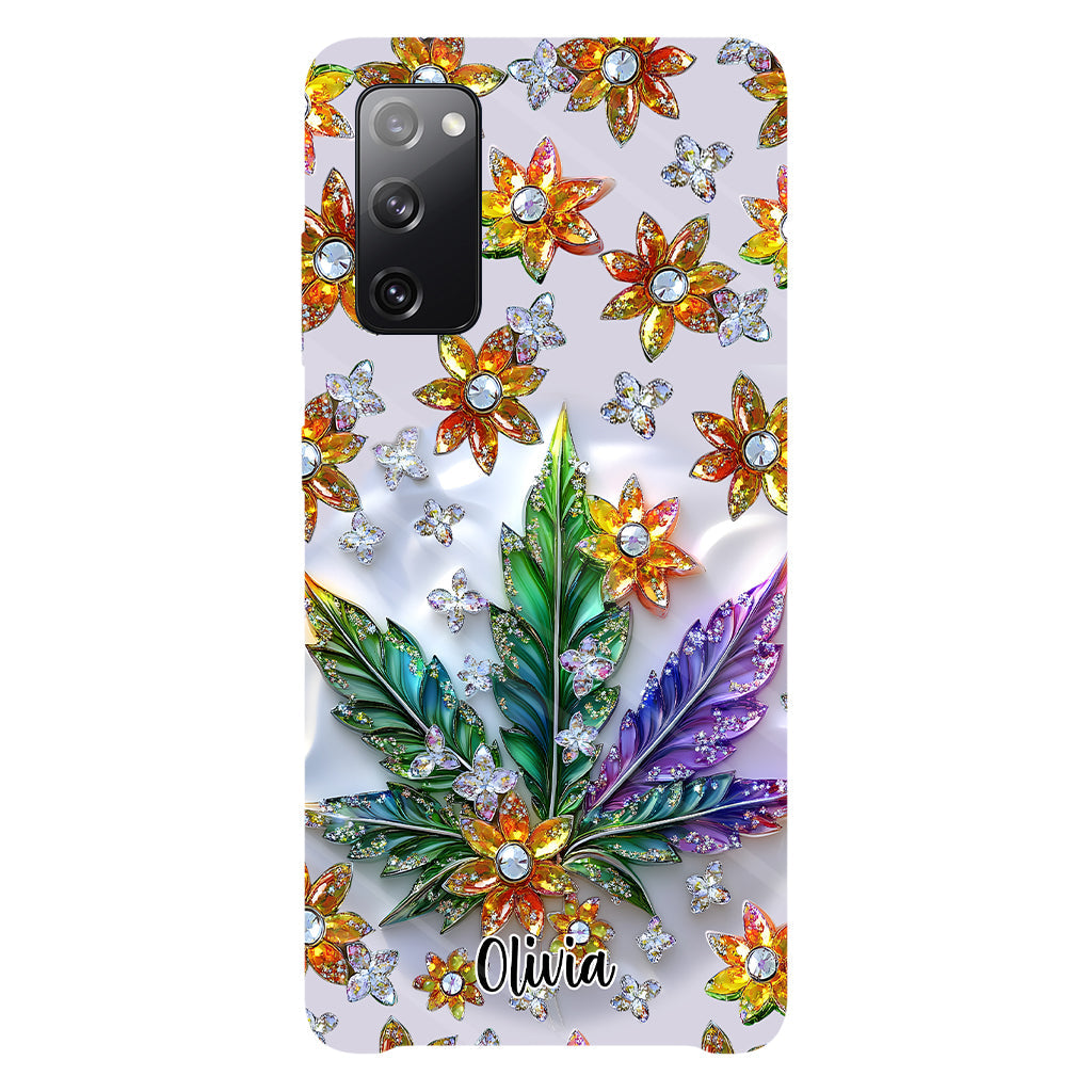 Wunderschönes Blatt - Personalisierte Handyhülle mit Cannabis-Vollbilddruck