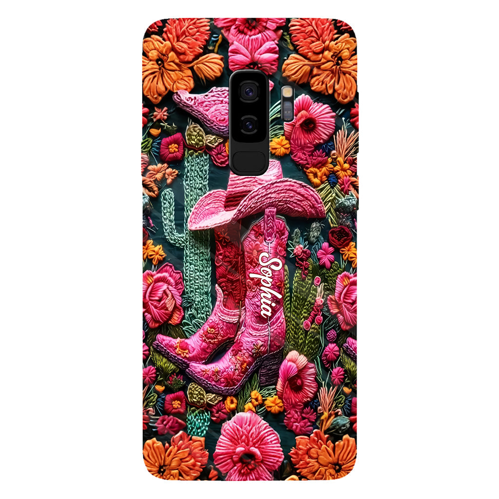 Pink Cowgirl – Personalisierte Handyhülle im Country-Girl-Stil mit Volldruck