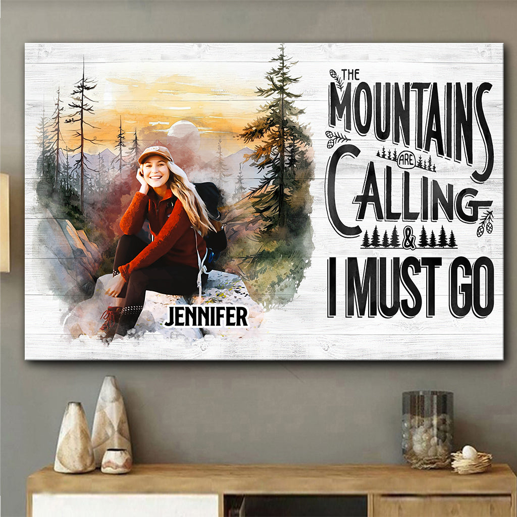 La montagne m'appelle - Toile et affiche de randonnée personnalisées
