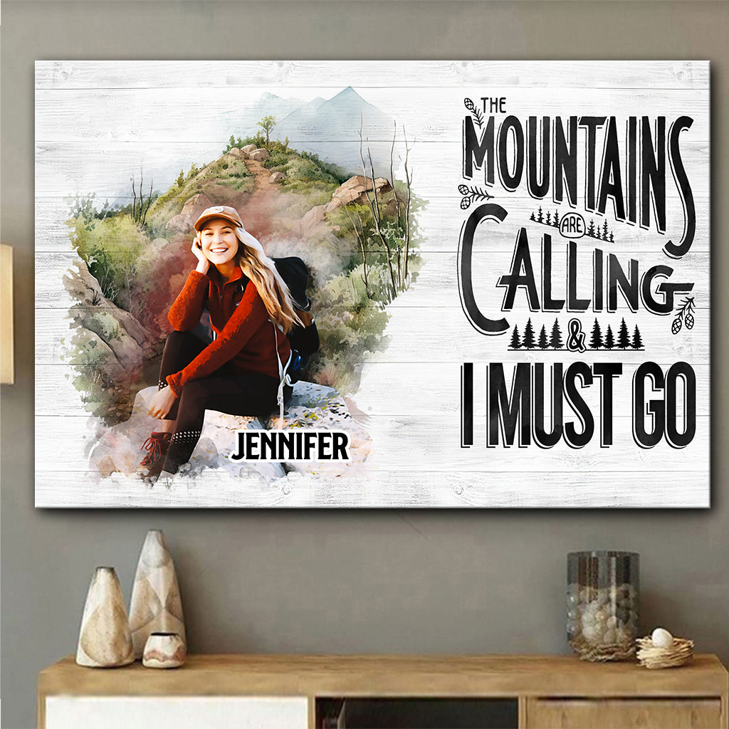 La montagne m'appelle - Toile et affiche de randonnée personnalisées