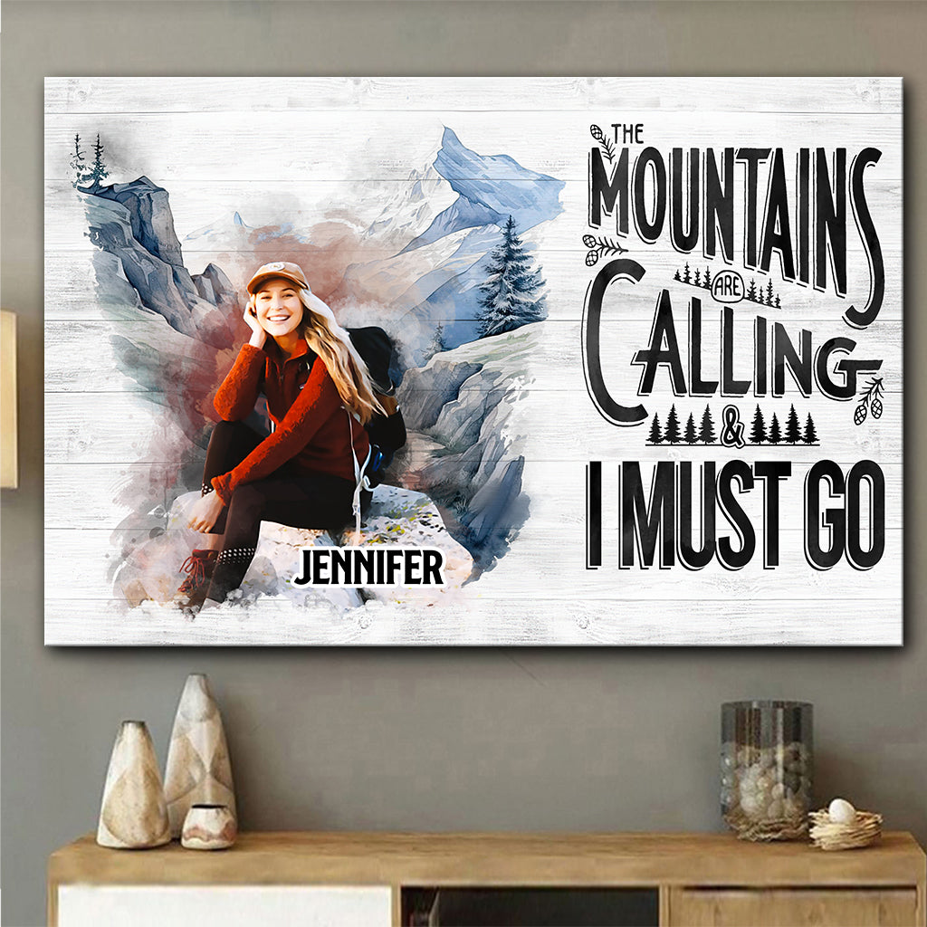 La montagne m'appelle - Toile et affiche de randonnée personnalisées