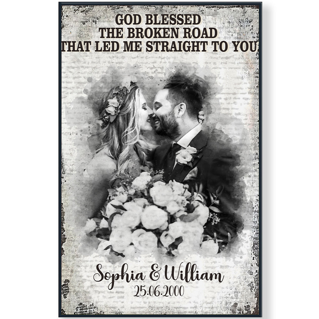 And They Lived Happily Ever After - Personalized Husband And Wife Canvas And Poster