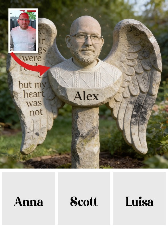 Personalisierte Man Memorial Acryl Gartenplakette 'Deine Flügel waren bereit' Trauergeschenk