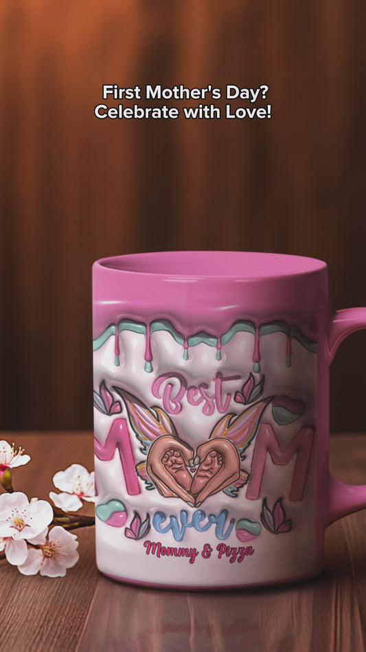 Best Mom Ever Butterfly Transformation - Personalized Mother Accent Mug