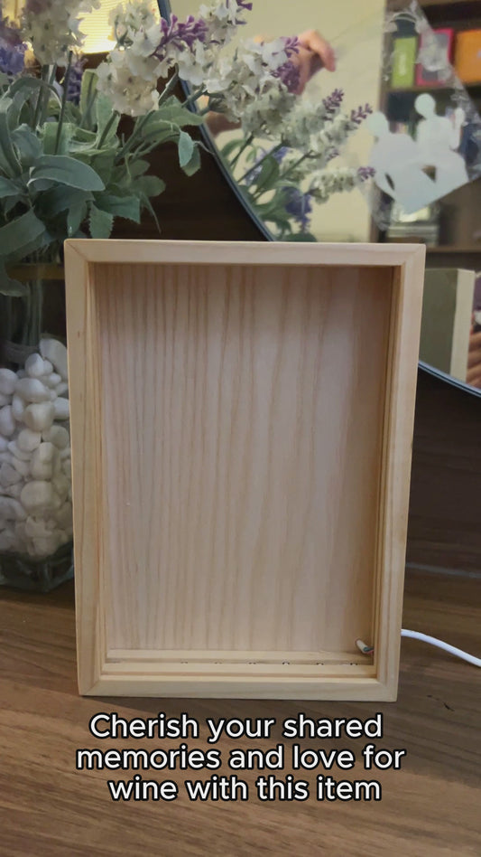 Wine Cork Collecter - Personalized Couple Picture Frame Light Box