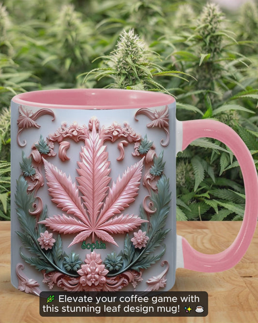 Mug personnalisé « Feuille magnifique » avec motif cannabis