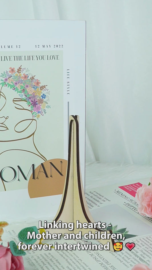 Mother And Daughter And Son Forever Linked Together Butterflies - Personalized Mother 2 Layered Wood Sign / Wood Plaque