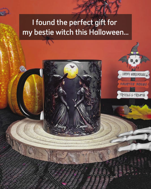 Witches By Nature Bitches By Choice - Personalized Bestie Accent Mug