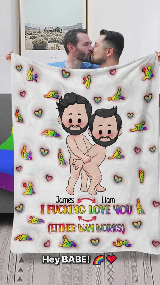 Ich liebe dich – Personalisierte LGBT-Unterstützungsdecke