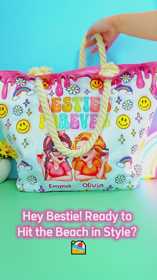 Besties Forever - Personalized Bestie Beach Bag
