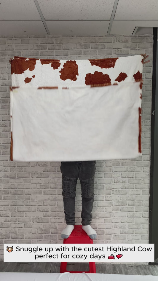 Personalisierte Decke für ein Mädchen, das Hochlandrinder liebt
