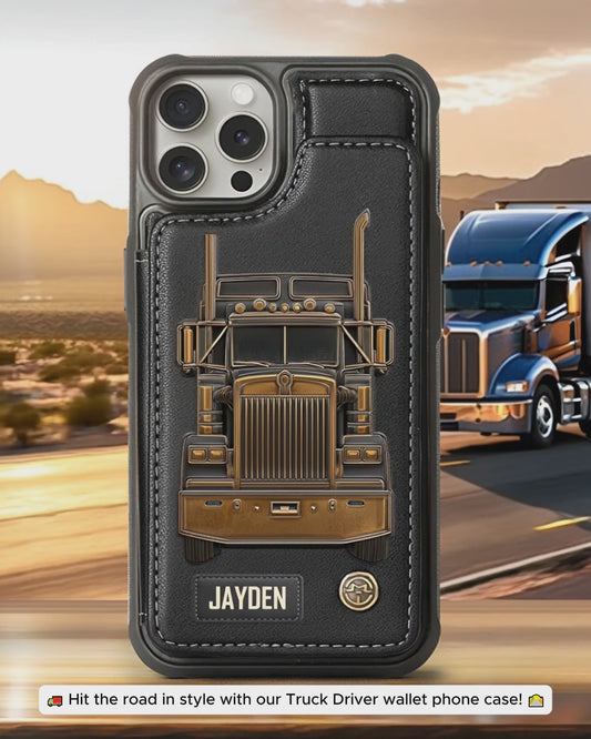 Étui portefeuille personnalisé pour chauffeur routier