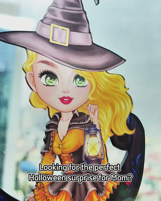 Spooky Mom - Personalized Mother Window Hanging Suncatcher Ornament