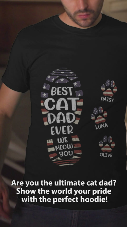 Happy Father's Day To The Best Dog/Cat Dad - Personalized Father T-shirt And Hoodie