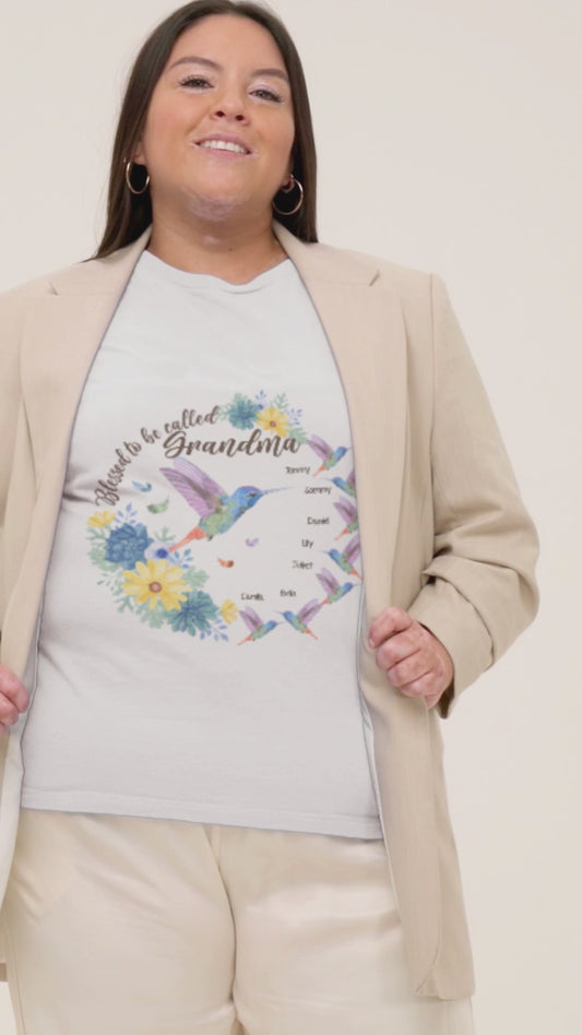 Blessed To Be Called Grandma Nana Gigi - Personalized Grandma T-shirt And Hoodie