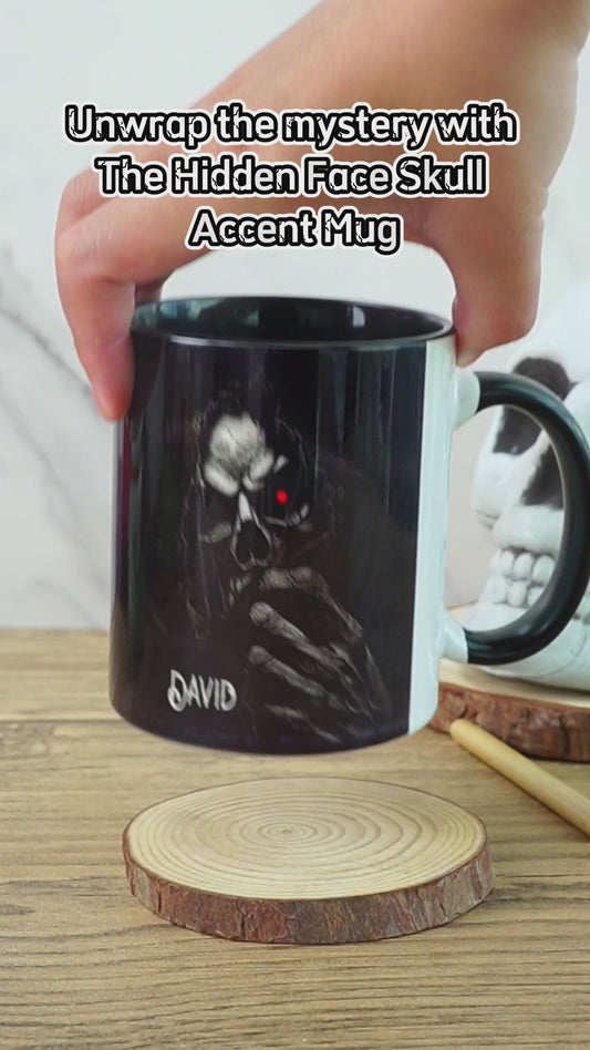 The Hidden Face - Personalized Skull Accent Mug
