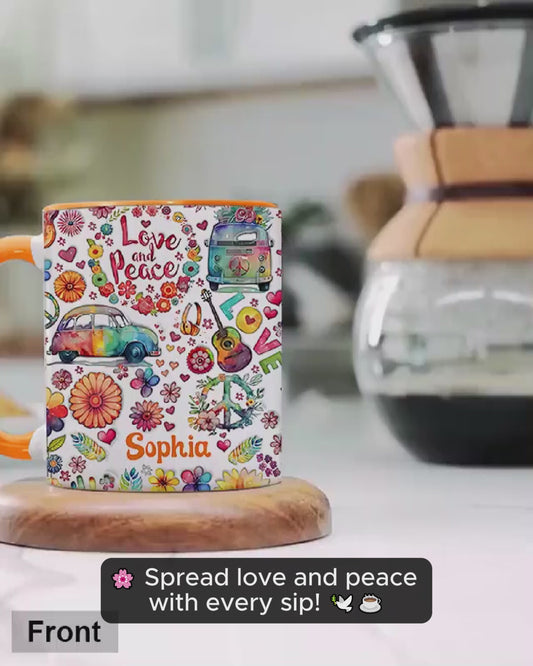 Hippie Soul – Personalisierte Tasse mit Hippie-Akzent
