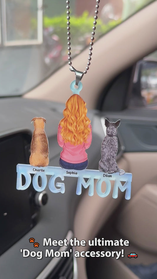 Maman chien, maman chat, papa chien, papa chat - Ornement de voiture personnalisé pour chien