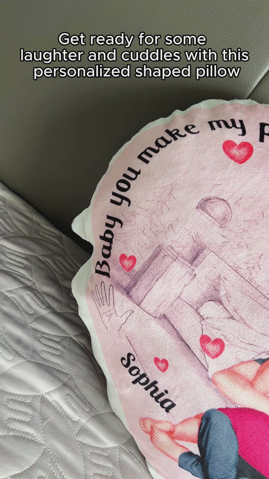 Baby You Make My Palms Sweaty - Personalized Couple Shaped Pillow