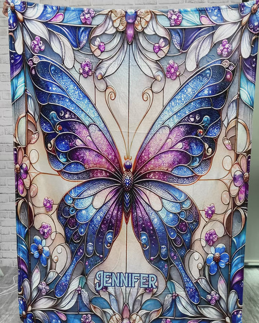 Wunderschöner Schmetterling – personalisierte Schmetterlingsdecke