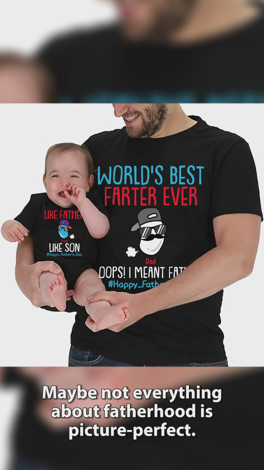 World's Best Farter In Training Farter - Personalized Father T-shirt And Baby Onesie