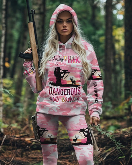 Pink Camo - Personalized Hunting Hoodie and Leggings