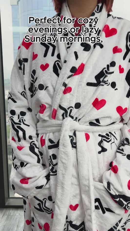 I Love You - Personalized Couple Pajama Kimono Robe