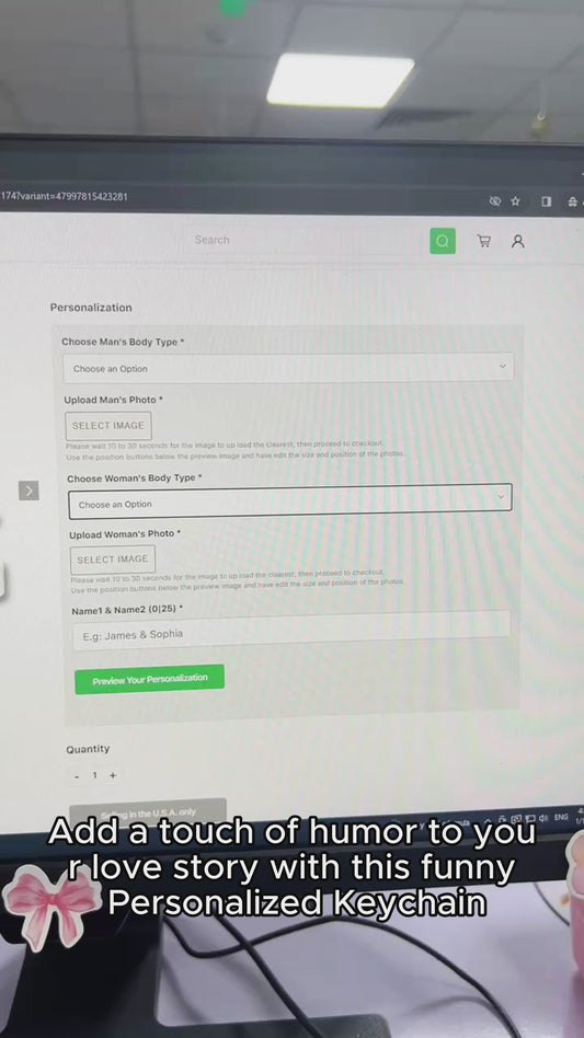 I'm Yours - Personalized Couple Transparent Keychain