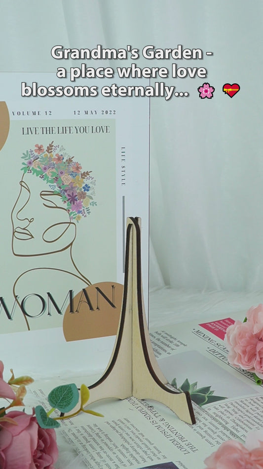 Grandma's Garden Birth Flowers Vase - Personalized Grandma 2 Layered Wood Sign / Wood Plaque