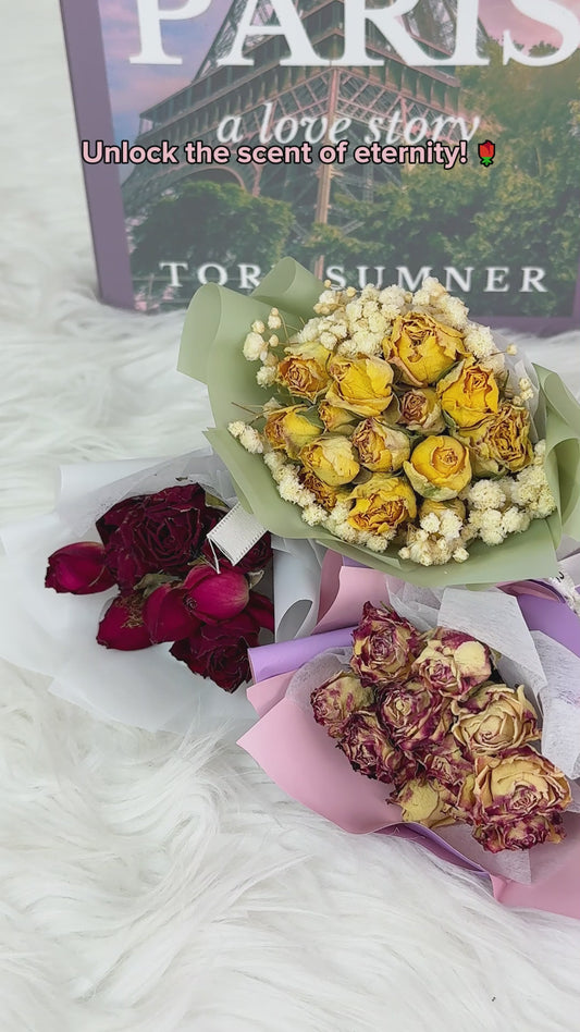 Mini bouquet de fleurs séchées - Désodorisant de voiture personnalisé à clipser sur la grille d'aération