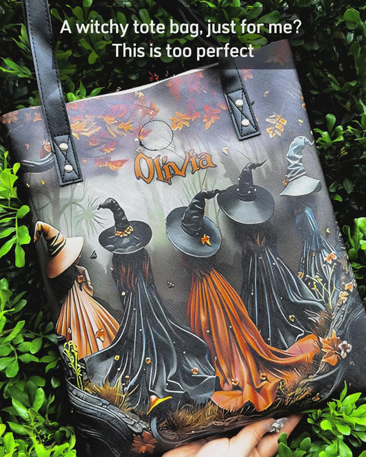 Beautiful Witch - Personalized Witch Tote Bag