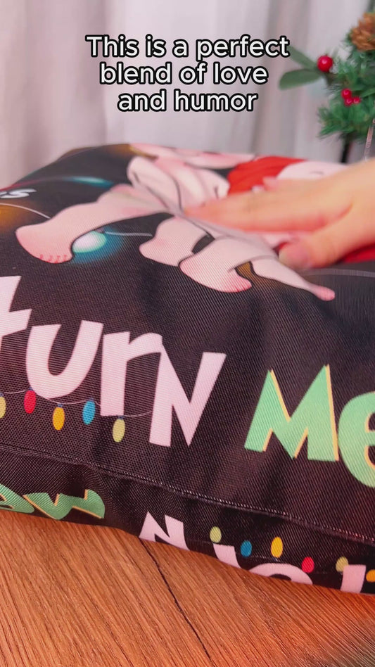 You Turn Me On - Personalized Couple Throw Pillow