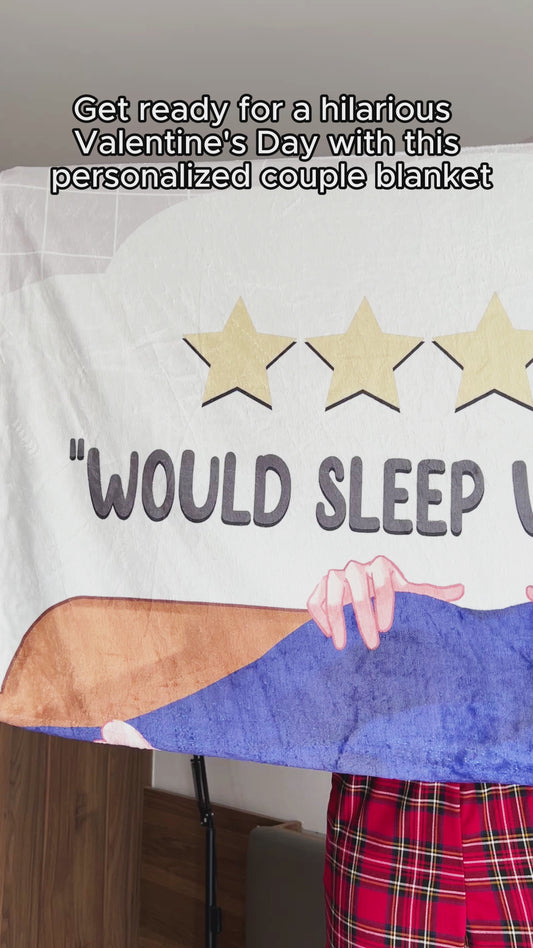 Would Sleep With Again - Personalized Couple Blanket