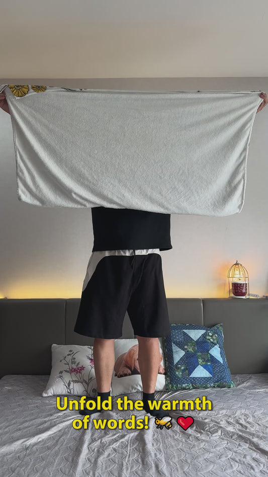 Einfach glücklich sein – personalisierte Decke