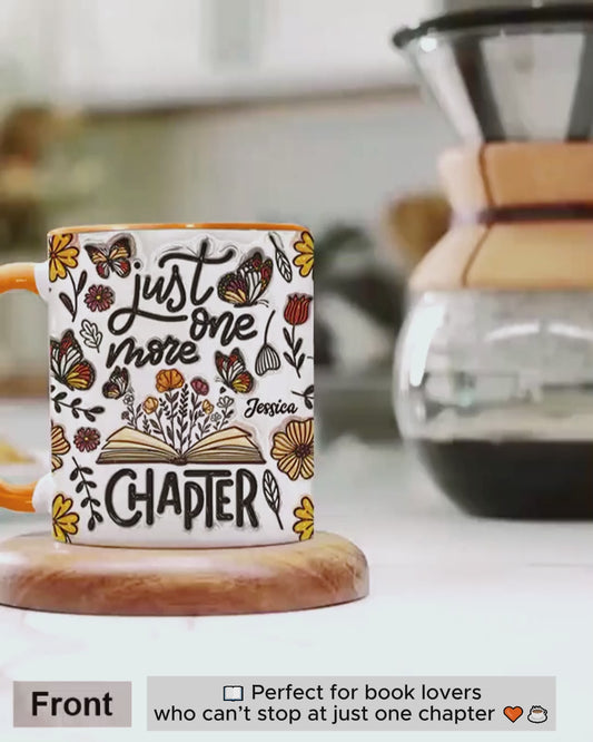 Juste un chapitre de plus - Mug personnalisé à motif de livre