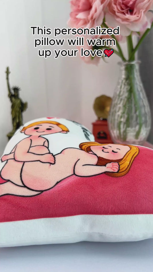 Thank For All The Orgasms - Personalized Couple Shaped pillow