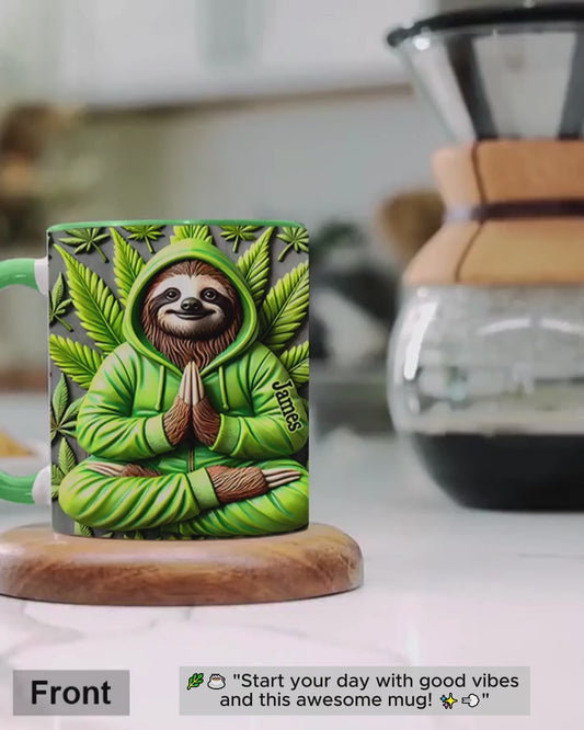 Inhalez la bonne herbe - Mug personnalisé à thème cannabis