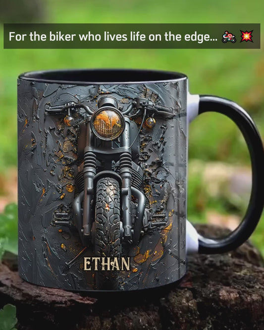 Ne sous-estimez jamais un vieux motard ! – Mug personnalisé pour motard