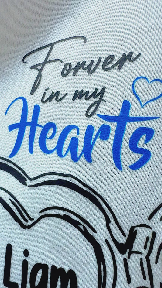Forever In My Heart - Personalized Memorial T-shirt And Hoodie