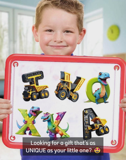 Einzigartige Buchstaben – personalisierter Kindermagnet