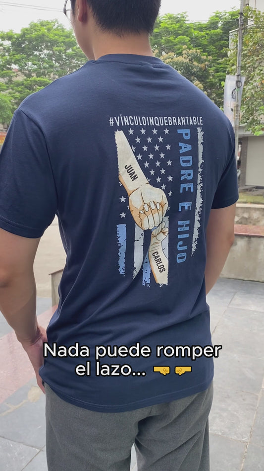 Padre E Hijos Vínculo Inquebrantable - Personalized Father T-shirt and Hoodie