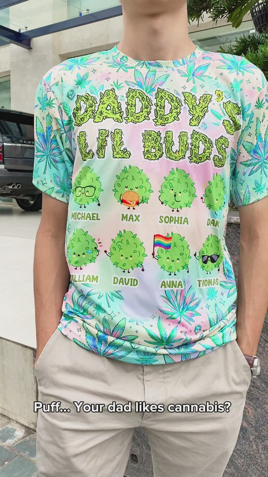 Mommy's Little Buds Dopest Mom Ever - Personalisiertes Weed-Shirt