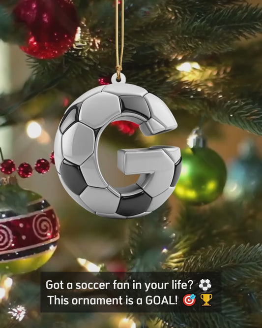 Soccer Letter - Personalized Soccer Ornament