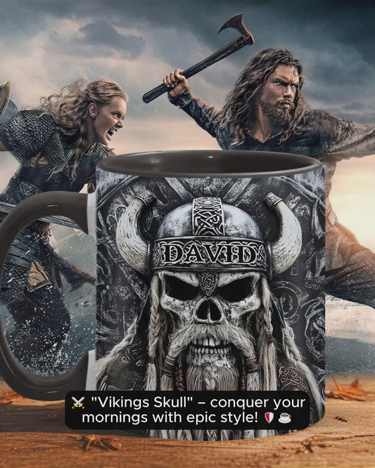 Mug personnalisé Viking Skull - Accent Viking