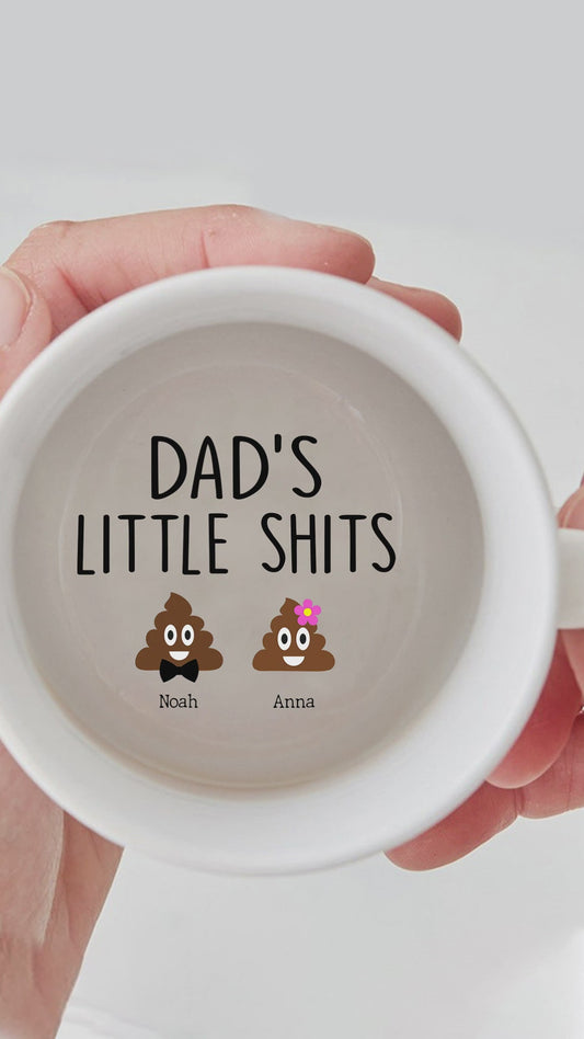 Dad's Little Cuties - Personalized Father Hidden Message Mug