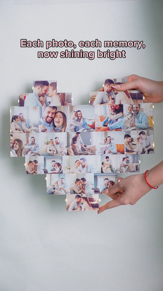 Custom Heart Photo Lamp - Personalized Couple Lamp