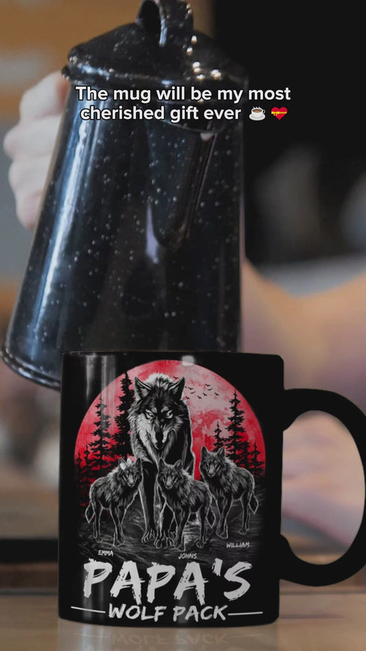 Grandpa's Wolf Pack - Personalized Grandpa Mug