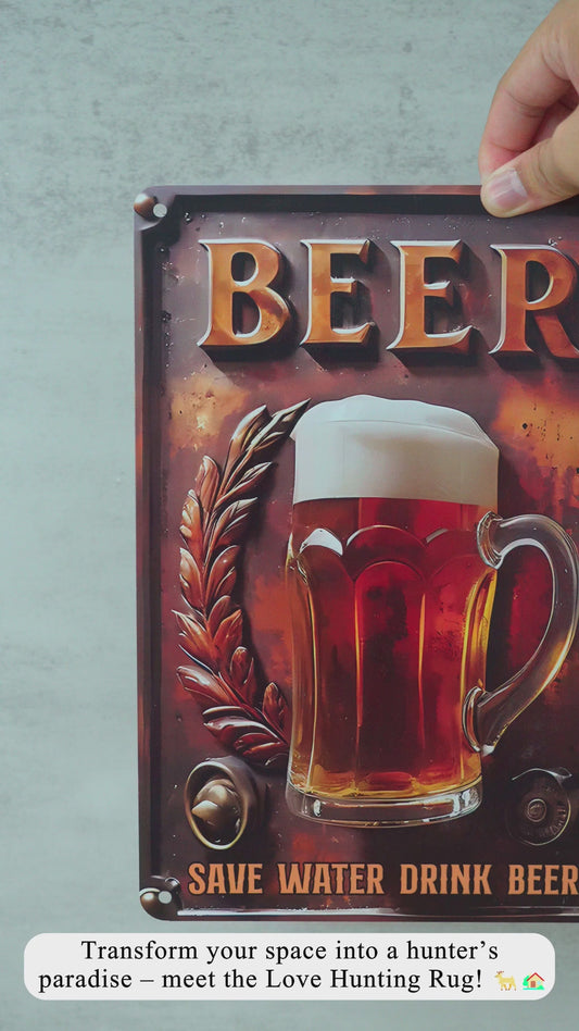 Love Drinking - Personalized Beer Rectangle Metal Sign