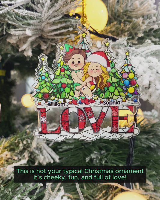 I'm F**king Love You - Personalized Couple Custom Shaped Ornament